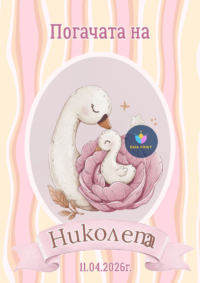 Книжка за оцветяване Мама и бебе лебеди